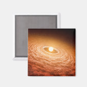 星フーオリオニスを取り巻く材料のディスク。 マグネット (正面/裏面)