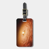 星フーオリオニスを取り巻く材料のディスク。 ラゲッジタグ (正面縦)