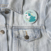 星ボタンとの青い漫画のユニコーン 缶バッジ (インサイチュ)