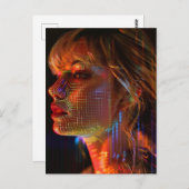 星ポップ・アートのホログラム ポストカード (正面/裏面)