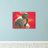 星ポップ・アートの キャンバスプリント (インサイチュ (ウッドフロア))