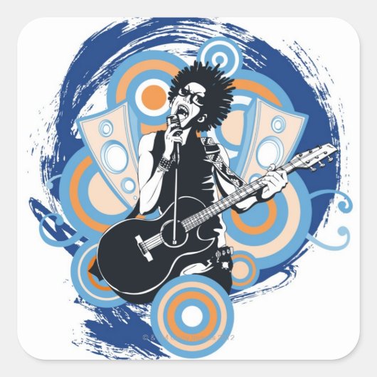 星ポップ・アートの スクエアシール (正面)