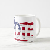 星マーク VOTE アメリカ国旗付き コーヒーマグカップ (正面右)
