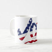 星マーク VOTE アメリカ国旗付き コーヒーマグカップ (正面左)