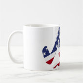 星マーク VOTE アメリカ国旗付き コーヒーマグカップ (左)