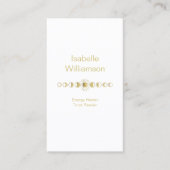 星ミニマルモダンアメジスト神秘的な月相 名刺 (正面)