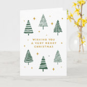 星メリー付きチャーストマス カード (黄色い花)