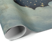 星モダンの夜のシームレスなパターン ラッピングペーパー (ロールコーナー)