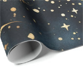 星モダンの夜のシームレスなパターン ラッピングペーパー (ロールコーナー)