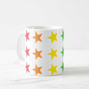 星モダンカラフル模様 コーヒーマグカップ