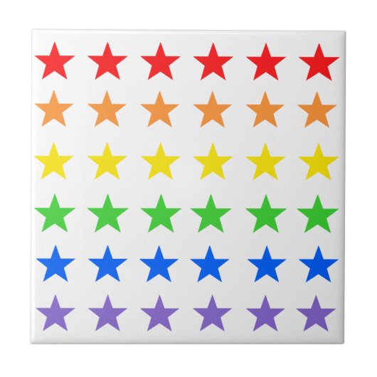 星モダンカラフル模様 タイル (正面)