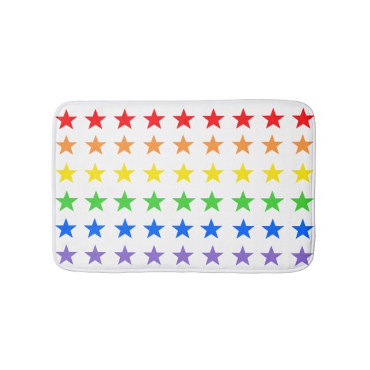 星モダンカラフル模様 バスマット (正面)