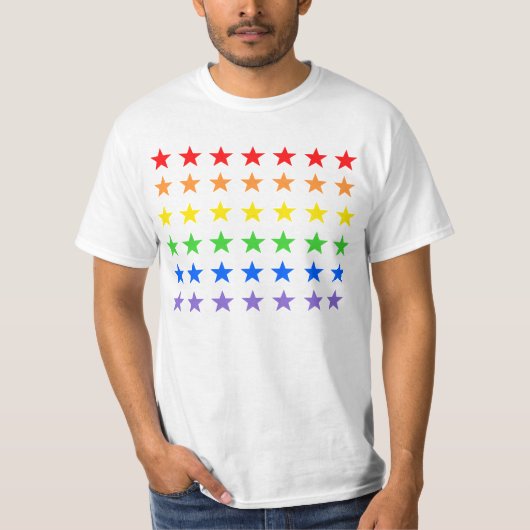 星モダンカラフル模様 Tシャツ (正面)