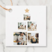 星モダン付き家族クリスマスツリー写真 フェイバータグ (正面)