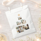 星モダン付き家族クリスマスツリー写真 フェイバーバッグ (クリップ留めされた状態)