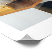 星モダン付き家族クリスマスツリー写真 ポスター (角)