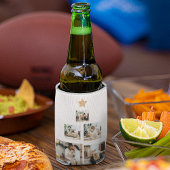 星モダン付き家族クリスマスツリー写真 缶クーラー