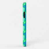 星モダン幾何学模様、ジェードグリーンとブルー Case-Mate iPhoneケース (裏面/右)