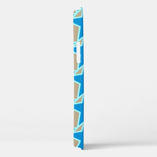 星モダン幾何学模様、セルーリアンブルーとタウペータン Case-Mate iPhoneケース (裏面 / 右)