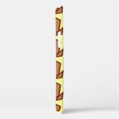 星モダン幾何学模様、淡い黄色とココアブラウン Case-Mate iPhoneケース (裏面 / 右)