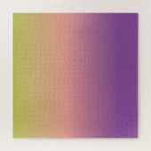 星モダン空グラディエント虹色カラフル紫 ジグソーパズル (横)