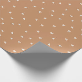 星モダン金黄色のクリスマスラップ ラッピングペーパー