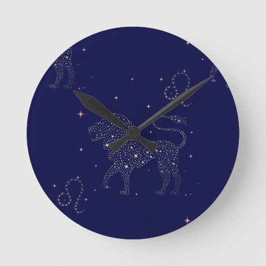 星レオ ラウンド壁時計 (正面)