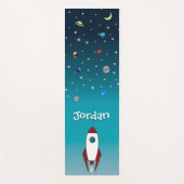星ロッパーソナライズされたケット惑星の宇宙の青 ヨガマット (正面)