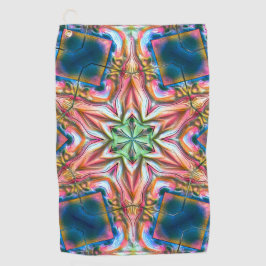 星万華鏡のように千変万化するパターンの粗い質感、焼けたサーモンt ゴルフタオル