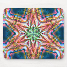 星万華鏡のように千変万化するパターンの粗い質感、焼けたサーモンt マウスパッド