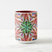 星万華鏡のように千変万化するパターンの粗い質感、焼けたサーモンt マグカップ (中央)