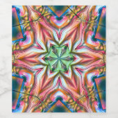 星万華鏡のように千変万化するパターンの粗い質感、焼けたサーモンt ワインラベル (シングルラベル)