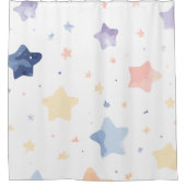 星付きのかわいいシャワーカーテン子供へ シャワーカーテン (正面)