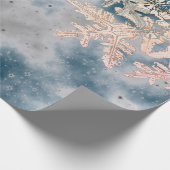 星付きのナイトブルーのウィルソンBENTLEY SNOWFLAKS ラッピングペーパー (角)