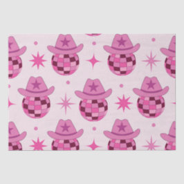星付きのピンクディスコカウガールハットパターン 薄葉紙