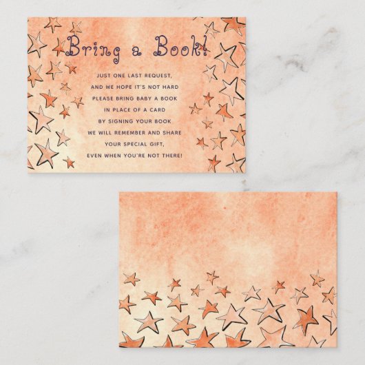 星付きのベビー本は本の挿入カードを持ってくる エンクロージャーカード (正面/裏面)