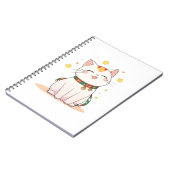 星付きのラッキーキャット かわいいデザイン ノートブック (左側)