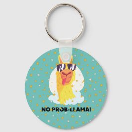星付きの可愛いラマ No-Prob-Llama キーホルダー