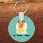 星付きの可愛いラマ No-Prob-Llama キーホルダー (正面)