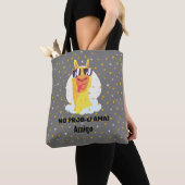 星付きの可愛いラマ No-Prob-Llama トートバッグ (クローズアップ)