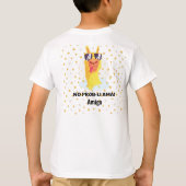 星付きの可愛いラマ No-Prob-Llama Tシャツ (裏面)