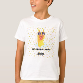 星付きの可愛いラマ No-Prob-Llama Tシャツ