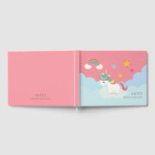 星付きの可愛い虹の一角獣。バースデー. ゲストブック (全面)