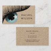 星付きの粗野なクラフト化粧アーティストまつげ 名刺 (正面/裏面)