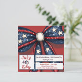 星付きの赤と青の愛国的な弓 招待状 (スタンド正面)