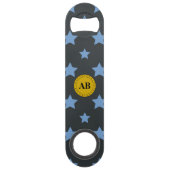 星付きの青い模様 スピード栓抜き (正面)