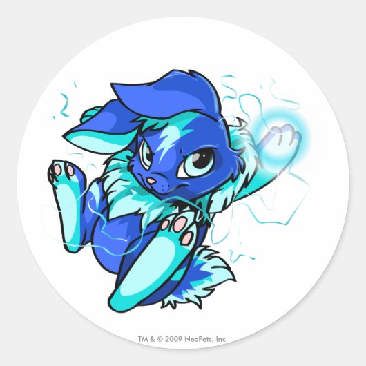 星付きイエローシバニー ラウンドシール (正面)