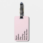 星付きガールパワー文字デザイン ラゲッジタグ (裏面縦)