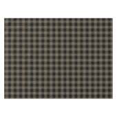星付きキュートなバッファロープレイド黒&トープ素朴 テーブルクロス (正面(横))