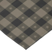 星付きキュートなバッファロープレイド黒&トープ素朴 テーブルクロス (アングル)